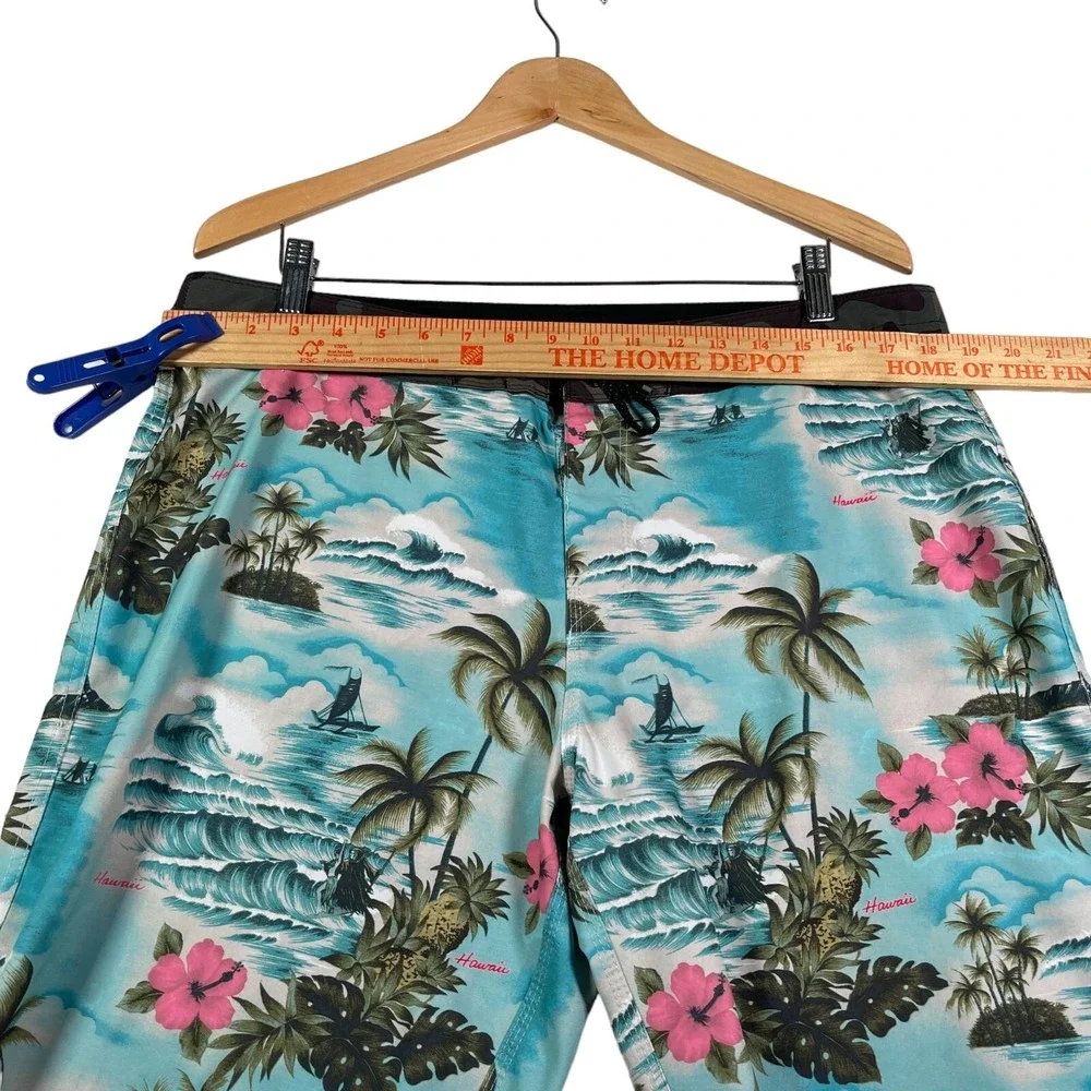 Billabong Mens Board Shorts 36 Blue Sundays Airlite Recycler Hawaiian Surf Swim
